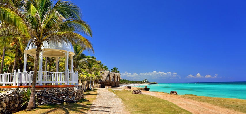 Orilla de una isla caribeña